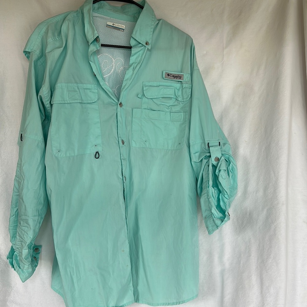 Monogrammed Columbia shirt